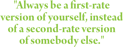 "Always be a first-rate 